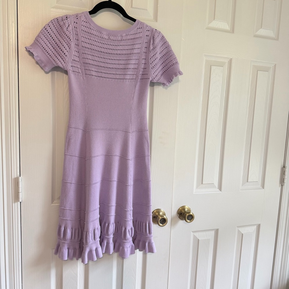Maeve Anthropologie knit women’s dress small purple lavender fit and flare - Picture 4 of 6